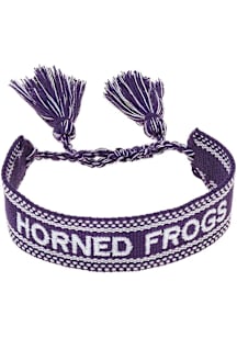 TCU Horned Frogs Woven Tassel Womens Bracelet