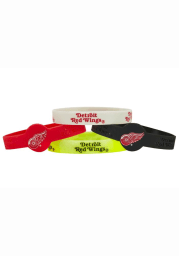 Detroit Red Wings 4pk Silicone Emblem Kids Bracelet