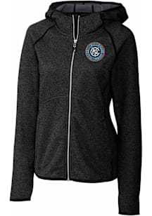 Cutter and Buck New York City FC Womens Charcoal Mainsail Long Sleeve Full Zip Jacket