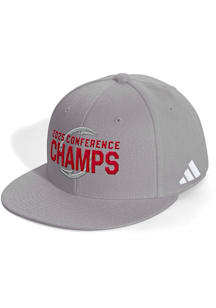 Adidas Indiana Hoosiers Grey 2025 Big Ten Football Conference Champions Snapback Mens Snapback Hat
