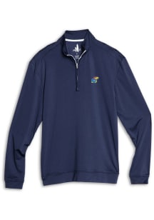 Johnnie O Kansas Jayhawks Mens Navy Blue Flex Long Sleeve 1/4 Zip Pullover