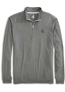 Johnnie O Michigan State Spartans Mens Charcoal Flex Heathered Long Sleeve 1/4 Zip Pullover