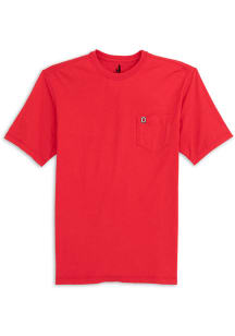Johnnie O Ohio State Buckeyes Red Heathered Tyler Pocket Short Sleeve Fashion T Shirt