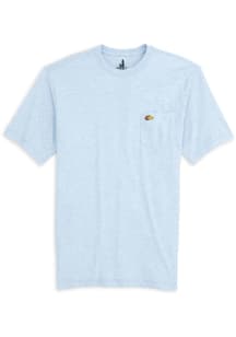 Johnnie O Kansas Jayhawks Light Blue Heathered Tyler Pocket Short Sleeve Fashion T Shirt