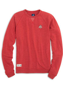 Johnnie O Ohio State Buckeyes Mens Red Pamlico Long Sleeve Crew Sweatshirt