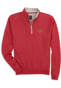 Johnnie O Iowa State Cyclones Mens Crimson Sully Long Sleeve 1/4 Zip Pullover