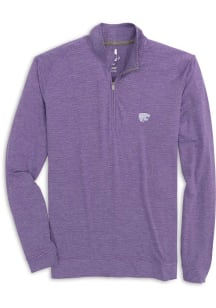 Johnnie O K-State Wildcats Mens Purple Vaughn Melange Long Sleeve 1/4 Zip Pullover