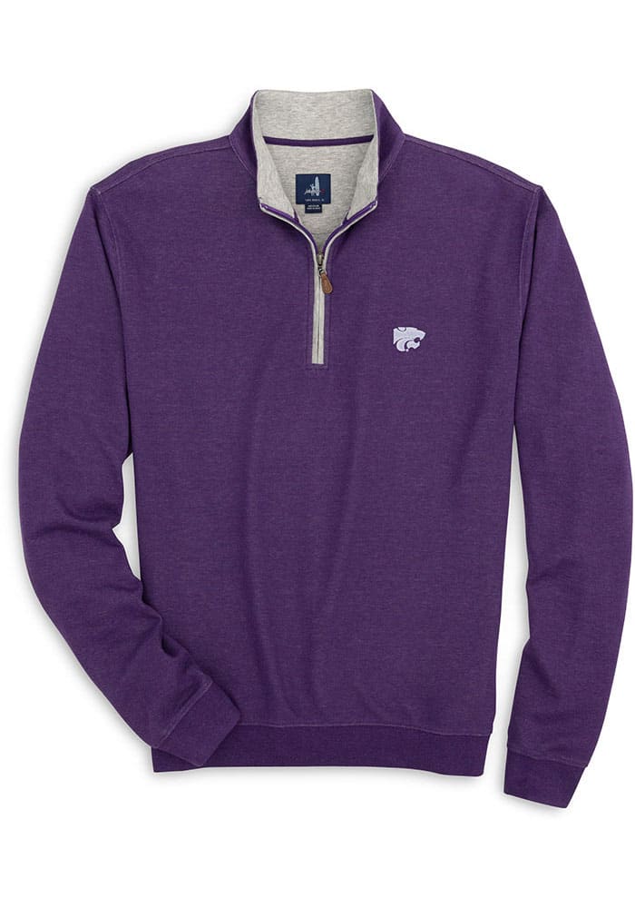 Johnnie O K-State Wildcats Mens Purple Sully Long Sleeve 1/4 Zip Pullover