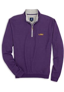 Johnnie O LSU Tigers Mens Purple Sully Long Sleeve Qtr Zip Pullover