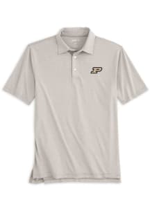 Johnnie O Purdue Boilermakers Mens Grey Lyndon Short Sleeve Polo