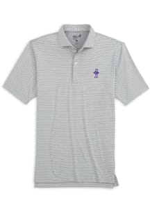 Mens K-State Wildcats Grey Johnnie O Clipper Short Sleeve Fashion Polo