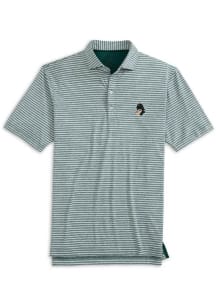 Mens Michigan State Spartans Green Johnnie O Clipper Short Sleeve Fashion Polo