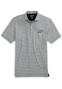 Johnnie O Purdue Boilermakers Mens Black Clipper Short Sleeve Polo