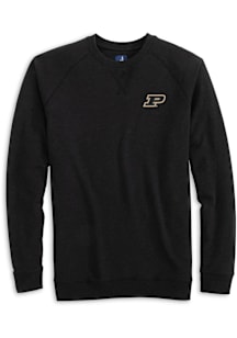Johnnie O Purdue Boilermakers Mens Black Freeman Long Sleeve Crew Sweatshrt