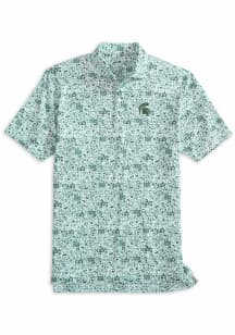 Mens Michigan State Spartans Green Johnnie O Tailgater 2.0 Short Sleeve Polo Shirt