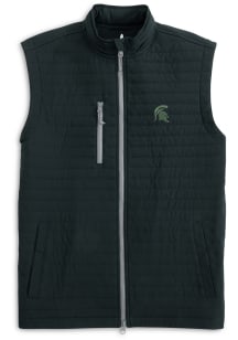 Mens Michigan State Spartans Black Johnnie O Crosswind Vest