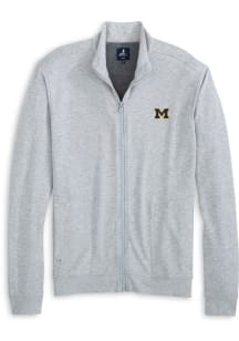 Mens Michigan Wolverines Grey Johnnie O Holton Long Sleeve Full Zip Jacket