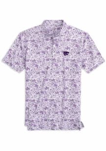 Mens K-State Wildcats Purple Johnnie O Tailgater 2.0 All Over Print Short Sleeve Fashion Polo