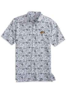 Johnnie O Missouri Tigers Mens Black Tailgater 2.0 All Over Print Short Sleeve Polo