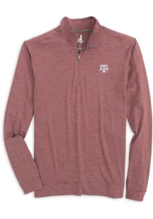 Johnnie O Texas A&amp;M Aggies Mens Maroon Vaughn Long Sleeve Qtr Zip Pullover