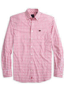 Johnnie O Arkansas Razorbacks Mens Crimson Archie Long Sleeve Dress Shirt