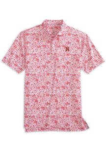 Mens Nebraska Cornhuskers Red Johnnie O Tailgater 2.0 Short Sleeve Fashion Polo