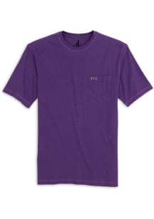 Johnnie O TCU Horned Frogs Purple Heathered Tyler Pocket Short Sleeve Fashion T Shirt