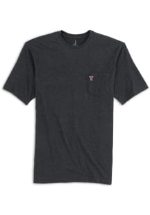 Johnnie O Texas Tech Red Raiders Black Heathered Tyler Pocket Short Sleeve Fashion T Shirt