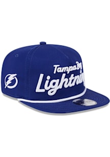 New Era Tampa Bay Lightning Blue GOLFER TEAM TEXT Mens Snapback Hat