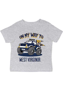 Vive La Fete West Virginia Mountaineers Infant On My Way Short Sleeve T-Shirt Grey