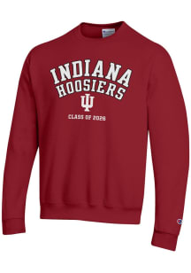 Mens Indiana Hoosiers Crimson Champion Class of 2026 Crew Sweatshirt