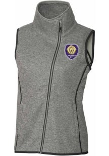 Cutter and Buck Orlando City SC Womens Grey Mainsail Asymmetrical Vest