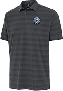 Antigua Navy Mens Dark Grey Tunnel Short Sleeve Polo