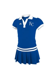 Kansas City Royals Girls Blue Polo Collar Short Sleeve Dress