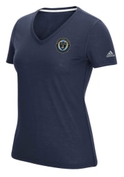 Adidas Philadelphia Union Womens Navy Blue Logo Driven 2.5 T-Shirt