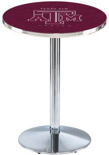 Texas A&amp;M Aggies Chrome Round Base Pub Table