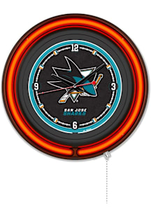 San Jose Sharks Double Neon Wall Clock
