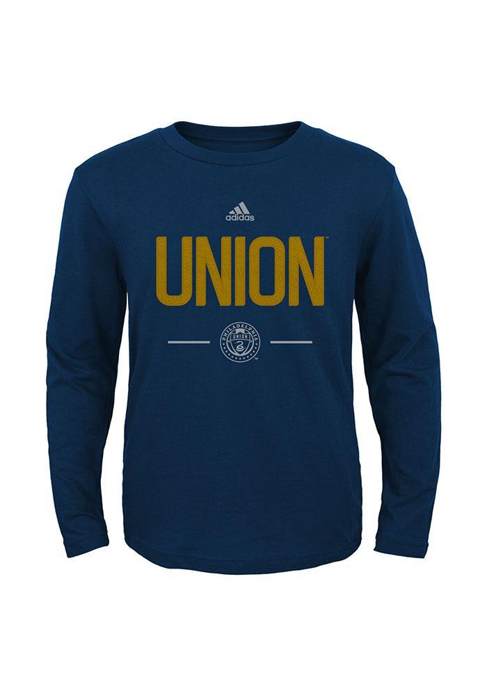 Philadelphia Union Boys Navy Blue Cotton Long Sleeve T-Shirt