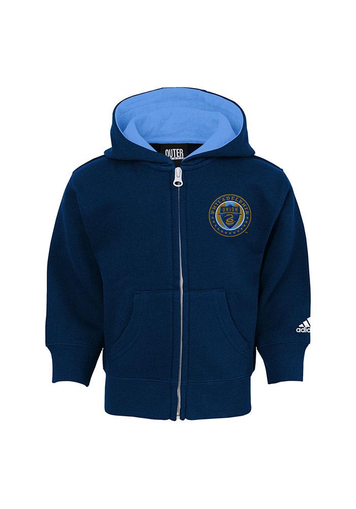Philadelphia Union Baby Basic Long Sleeve Full Zip Sweatshirt - Navy Blue
