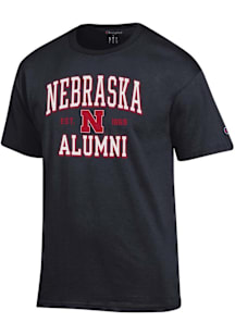 Champion Nebraska Cornhuskers Black Est Alumni Jersey Short Sleeve T Shirt
