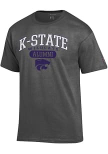 K-State Wildcats Charcoal Champion Pill Alumni Jersey Short Sleeve T Shirt