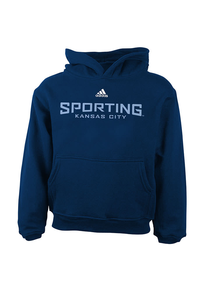 Sporting Kansas City Toddler Navy Blue Primary Wordmark Long Sleeve Hooded Sweatshirt