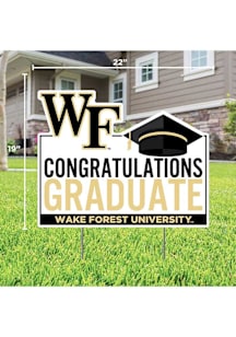 Wake Forest Demon Deacons Congratulations Graduate Yard Sign - White