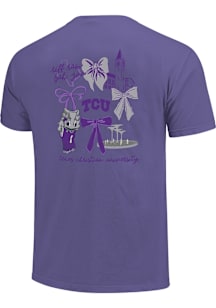 TCU Horned Frogs Womens Purple Coquette Campus Short Sleeve T-Shirt