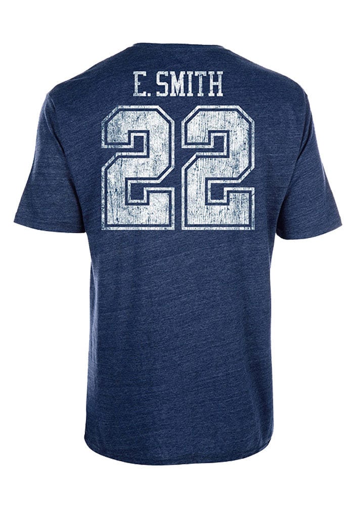 Emmitt Smith Name & Number Game Day V-Neck T-Shirt - Navy Blue