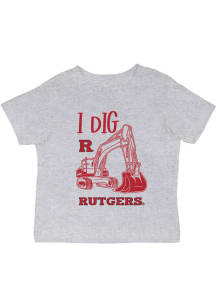 Infant Rutgers Scarlet Knights Grey Vive La Fete Excavator Short Sleeve T-Shirt