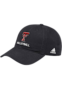 Adidas Texas Tech Red Raiders Volleyball Washed Slouch Adjustable Hat - Black