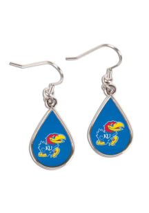 Kansas Jayhawks Teardrop Womens Earrings