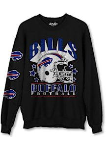 Junk Food Clothing Buffalo Bills Womens Black Glitter Logo Crew Sweatshirt