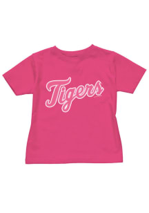 Detroit Tigers Toddler Girls Pink Toddler Girls Wordmark Short Sleeve T-Shirt